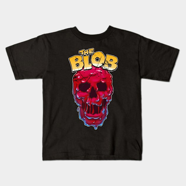 Unleash The Terror Stylish And Creepy The Blob Genre Tee Kids T-Shirt by Zombie green